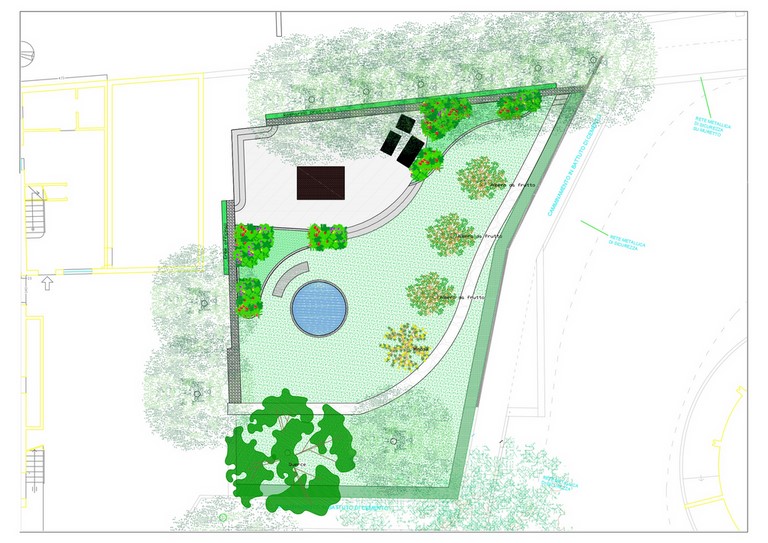 Giardino con piscina